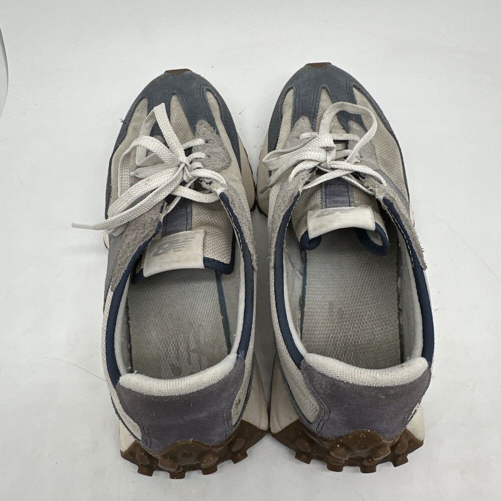 New Balance 327 Navy Blue Beige Suede Retro Low Running Shoes Sneakers Men Sz 10 - Picture 12 of 16
